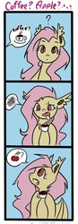 Size: 211x604 | Tagged: safe, artist:cloud-up, fluttershy, bat pony, pony, g4, coffee, comic, flutterbat