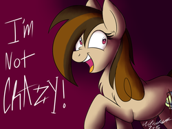 Size: 800x600 | Tagged: dead source, safe, artist:wubcakeva, oc, oc only, oc:cupcake slash, pony, insanity, solo