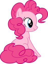 Size: 8000x10582 | Tagged: safe, artist:luckreza8, pinkie pie, g4, scare master, .svg available, absurd resolution, cute, diapinkes, female, inkscape, simple background, sitting, solo, transparent background, vector