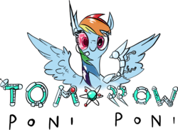 Size: 754x549 | Tagged: safe, artist:php15, rainbow dash, cyborg, g4, female, solo, text