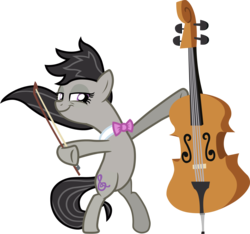 Size: 1958x1834 | Tagged: safe, artist:davidsfire, octavia melody, earth pony, pony, g4, slice of life (episode), bipedal, cello, female, musical instrument, simple background, solo, transparent background, vector, windswept mane