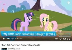 Size: 639x442 | Tagged: safe, fluttershy, twilight sparkle, g4, watchmojo.com, youtube