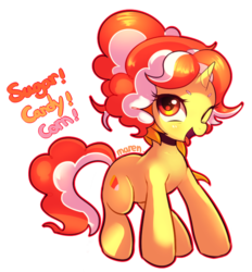 Size: 1024x1105 | Tagged: safe, artist:maren, oc, oc only, oc:sugar candy corn, solo