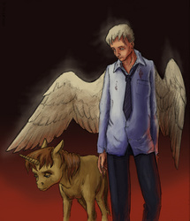 Size: 603x700 | Tagged: safe, artist:adeptus-monitus, human, pony, unicorn, wings