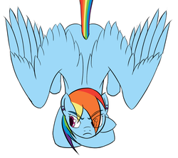 Size: 1839x1642 | Tagged: safe, artist:alixnight, rainbow dash, pegasus, pony, g4, female, implied twidash, offscreen character, solo