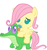 Size: 946x1017 | Tagged: safe, artist:red4567, fluttershy, gummy, pony, g4, :t, baby, baby pony, babyshy, cute, foal, pacifier, ponies riding gators, recolor, riding, shyabetes
