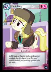 Size: 358x500 | Tagged: safe, march gustysnows, earth pony, pony, g4, card, ccg, clothes, coat, enterplay, hat, high magic, token, trading card, ushanka