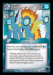 Size: 358x500 | Tagged: safe, enterplay, soarin', spitfire, pony, g4, high magic, my little pony collectible card game, card, ccg, token, trading card