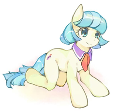 Size: 650x595 | Tagged: safe, artist:hiza take, coco pommel, g4, anatomically incorrect, female, incorrect leg anatomy, simple background, smiling, solo, white background