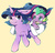 Size: 550x526 | Tagged: safe, artist:hiza take, spike, twilight sparkle, g4, saddle bag