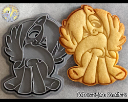 Size: 1000x800 | Tagged: safe, artist:crimson-mane, derpy hooves, pegasus, pony, g4, 3d print, cookie, cookie cutter, female, mare, photo
