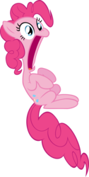 Size: 7583x15065 | Tagged: safe, artist:intbrony, pinkie pie, earth pony, pony, g4, griffon the brush off, .svg available, absurd resolution, female, open mouth, simple background, solo, transparent background, vector