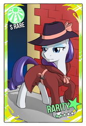 Size: 750x1100 | Tagged: safe, artist:sewlde, rarity, g4, rarity investigates, clothes, detective, detective rarity