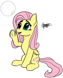 Size: 2703x3305 | Tagged: safe, artist:happygnarwal, fluttershy, g4, bubble, female, high res, solo