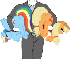 Size: 1280x1053 | Tagged: safe, artist:arareroll, edit, applejack, rainbow dash, oc, oc:anon, human, pony, g4, applebutt, bedroom eyes, butt, carrying, explicit source, frown, holding a pony, hooves, looking at you, looking back, open mouth, plot, plot pair, rainbutt dash, smiling, spread wings, underhoof