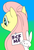 Size: 625x920 | Tagged: safe, artist:andy price, artist:ced75, angel bunny, fluttershy, g4, angel is a bunny bastard, bust, colored, duo, kick me, pure unfiltered evil, this will end in tears, thumbs up