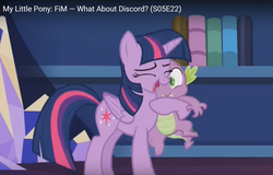Size: 1486x949 | Tagged: safe, screencap, spike, twilight sparkle, alicorn, pony, g4, what about discord?, female, hug, mare, spikelove, twilight sparkle (alicorn)