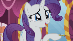 Size: 1920x1080 | Tagged: safe, screencap, rarity, g4, what about discord?, animated, discovery family logo, female, loop, smile and wave, waving