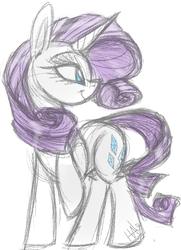 Size: 573x792 | Tagged: safe, artist:lavendire, rarity, g4, female, sketchy, solo