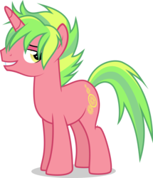 Size: 3876x4500 | Tagged: safe, artist:xebck, lemon zest, equestria girls, g4, my little pony equestria girls: friendship games, absurd resolution, cute, equestria girls ponified, lime citron, male, ponified, rule 63, simple background, solo, transparent background, vector