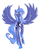 Size: 850x1100 | Tagged: safe, artist:lunar-march, princess luna, g4, female, s1 luna, simple background, solo, spread wings