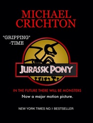 Size: 768x1024 | Tagged: safe, bone, book, crossover, jurassic park, mashup, michael crichton, skeleton