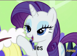 Size: 480x346 | Tagged: safe, screencap, rarity, g4, what about discord?, animated, discovery family logo, female
