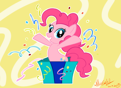 Size: 1079x791 | Tagged: safe, artist:nickdallas, pinkie pie, g4, female, present, solo