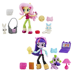 Size: 500x500 | Tagged: safe, angel bunny, fluttershy, pinkie pie, sci-twi, spike, spike the regular dog, twilight sparkle, dog, equestria girls, g4, official, computer, doll, equestria girls minis, laptop computer, toy