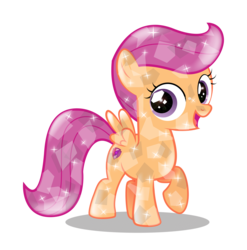 Size: 3554x3604 | Tagged: safe, artist:infinitewarlock, part of a set, scootaloo, crusaders of the lost mark, g4, crystallized, cutie mark, female, high res, simple background, solo, the cmc's cutie marks, transparent background, vector