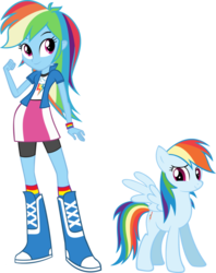 Size: 796x1004 | Tagged: safe, artist:quanxaro, part of a set, rainbow dash, human, equestria girls, g4, human ponidox, palette swap, simple background, transparent background, vector