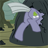 Size: 100x100 | Tagged: safe, artist:foxbeast, edit, limestone pie, earth pony, pony, g4, animated, butt, butt only, buttstuck, female, gif for breezies, hoofy-kicks, picture for breezies, plot, solo, stuck, wiggle