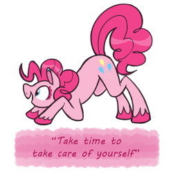 Size: 500x500 | Tagged: safe, artist:selective-yellow, pinkie pie, earth pony, pony, g4, concave belly, crouching, face down ass up, female, mare, ponypeptalk, simple background, solo, unshorn fetlocks, white background