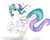 Size: 1280x1024 | Tagged: safe, artist:korashy, princess celestia, alicorn, pony, g4, female, running, simple background, smiling, solo