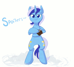 Size: 1280x1160 | Tagged: safe, artist:buljong, minuette, pony, unicorn, ask doctor whooves, g4, animated, ask, doctor who, female, river song (doctor who), solo, spoiler, tumblr
