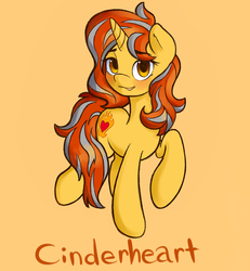 Size: 2897x3132 | Tagged: safe, artist:ink-dash, oc, oc only, oc:cinderheart, pony, unicorn, blushing, cute, female, flirting, golden eyes, high res, lip bite, looking at you, mare, ocbetes, simple background, solo