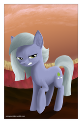 Size: 800x1200 | Tagged: safe, artist:warskunk, limestone pie, g4, female, looking at you, scowl, solo