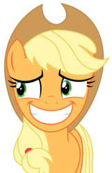 Size: 1781x2747 | Tagged: safe, artist:sketchmcreations, applejack, g4, hearthbreakers, female, sheepish grin, simple background, solo, transparent background, vector