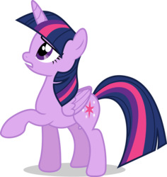 Size: 9500x10072 | Tagged: safe, artist:luckreza8, twilight sparkle, alicorn, pony, g4, what about discord?, .svg available, absurd resolution, female, inkscape, looking up, mare, offscreen character, raised hoof, simple background, solo, transparent background, twilight sparkle (alicorn), vector