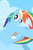 Size: 640x960 | Tagged: safe, artist:oze, rainbow dash, g4, cloud, female, sky, solo