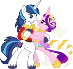 Size: 6400x6035 | Tagged: safe, artist:becool362, artist:budgeriboo, artist:kp-shadowsquirrel, princess cadance, shining armor, pony, g4, absurd resolution, bipedal, clothes, cute, cutedance, dancing, dress, female, husband and wife, male, shining adorable, ship:shiningcadance, shipping, simple background, smiling, straight, transparent background, vector, wedding dress
