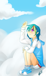 Size: 1500x2500 | Tagged: safe, artist:applestems, rainbow dash, human, g4, clothes, converse, female, humanized, shoes, solo