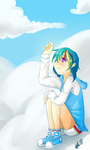 Size: 1500x2500 | Tagged: safe, artist:applestems, rainbow dash, human, g4, clothes, converse, female, humanized, shoes, solo