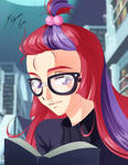 Size: 2153x2786 | Tagged: safe, artist:shinta-girl, moondancer, human, g4, female, glasses, high res, humanized, solo