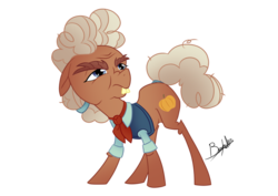 Size: 1024x724 | Tagged: safe, artist:basykail, ma hooffield, earth pony, pony, g4, the hooffields and mccolts, elderly, female, hooffield family, mare, solo