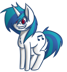 Size: 640x687 | Tagged: safe, artist:psicarii, dj pon-3, vinyl scratch, g4, female, solo, wrong eye color