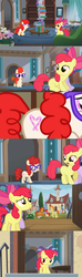 Size: 936x3164 | Tagged: safe, edit, edited screencap, screencap, apple bloom, twist, call of the cutie, g4, the cutie re-mark, comic, comparison, screencap comic