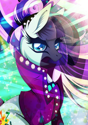Size: 1358x1920 | Tagged: safe, artist:rariedash, coloratura, g4, the mane attraction, clothes, countess coloratura, female, looking at you, open mouth, solo, veil