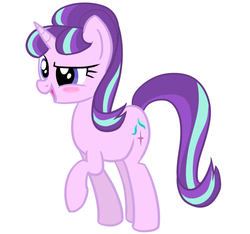 Size: 626x585 | Tagged: safe, artist:paking pie, starlight glimmer, g4, blushing, female, solo
