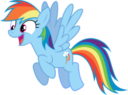 Size: 2592x1923 | Tagged: safe, artist:megarainbowdash2000, rainbow dash, g4, backwards cutie mark, derp, female, happy, simple background, solo, transparent background